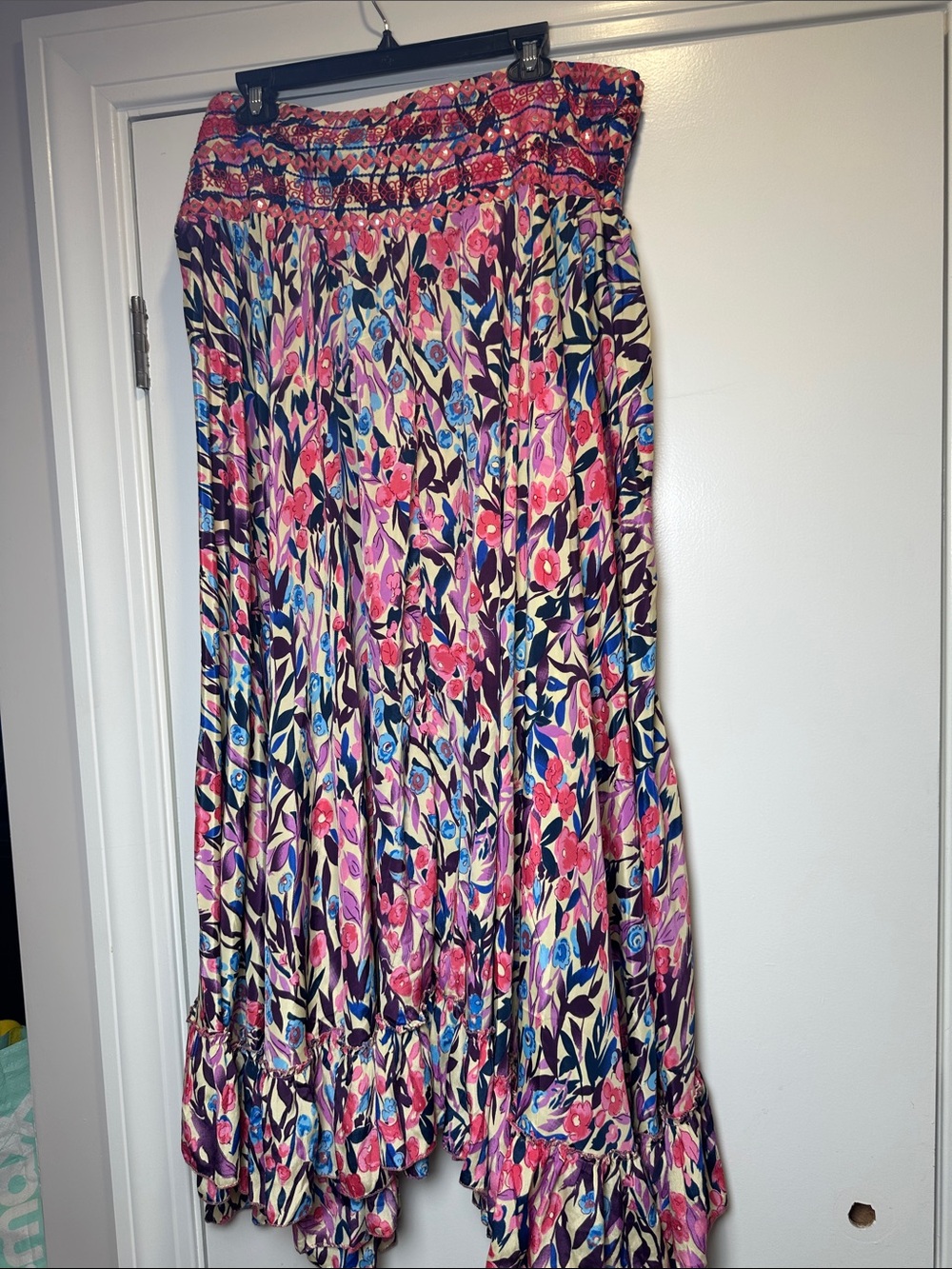 RAGA Floral Maxi Skirt — Pink, Blue & Purple (002)